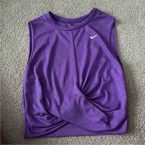 Nike purple tie top
